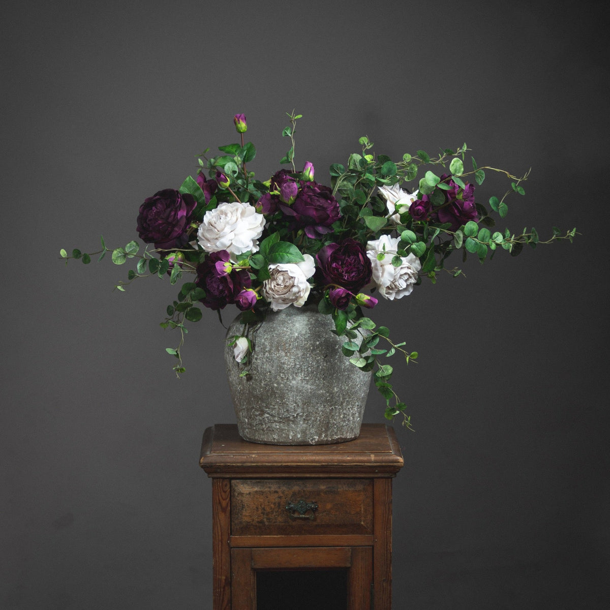 Aged Stone Ceramic Vase - Stone Ceramic Decorative Vase-2