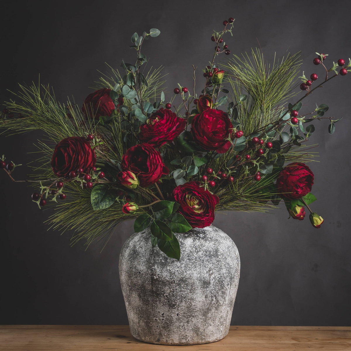 Aged Stone Ceramic Vase - Stone Ceramic Decorative Vase-1
