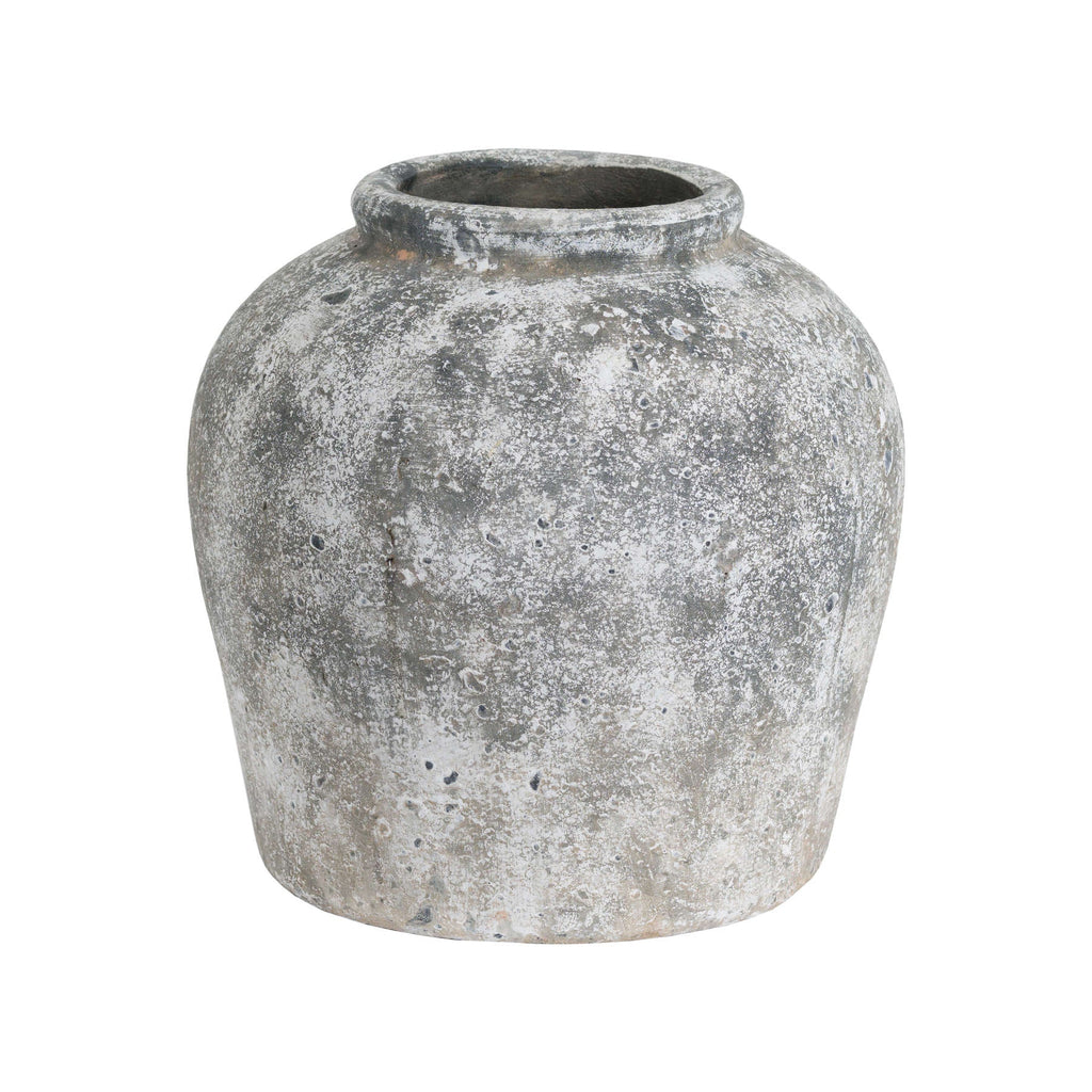 Aged Stone Ceramic Vase - Stone Ceramic Decorative Vase-0