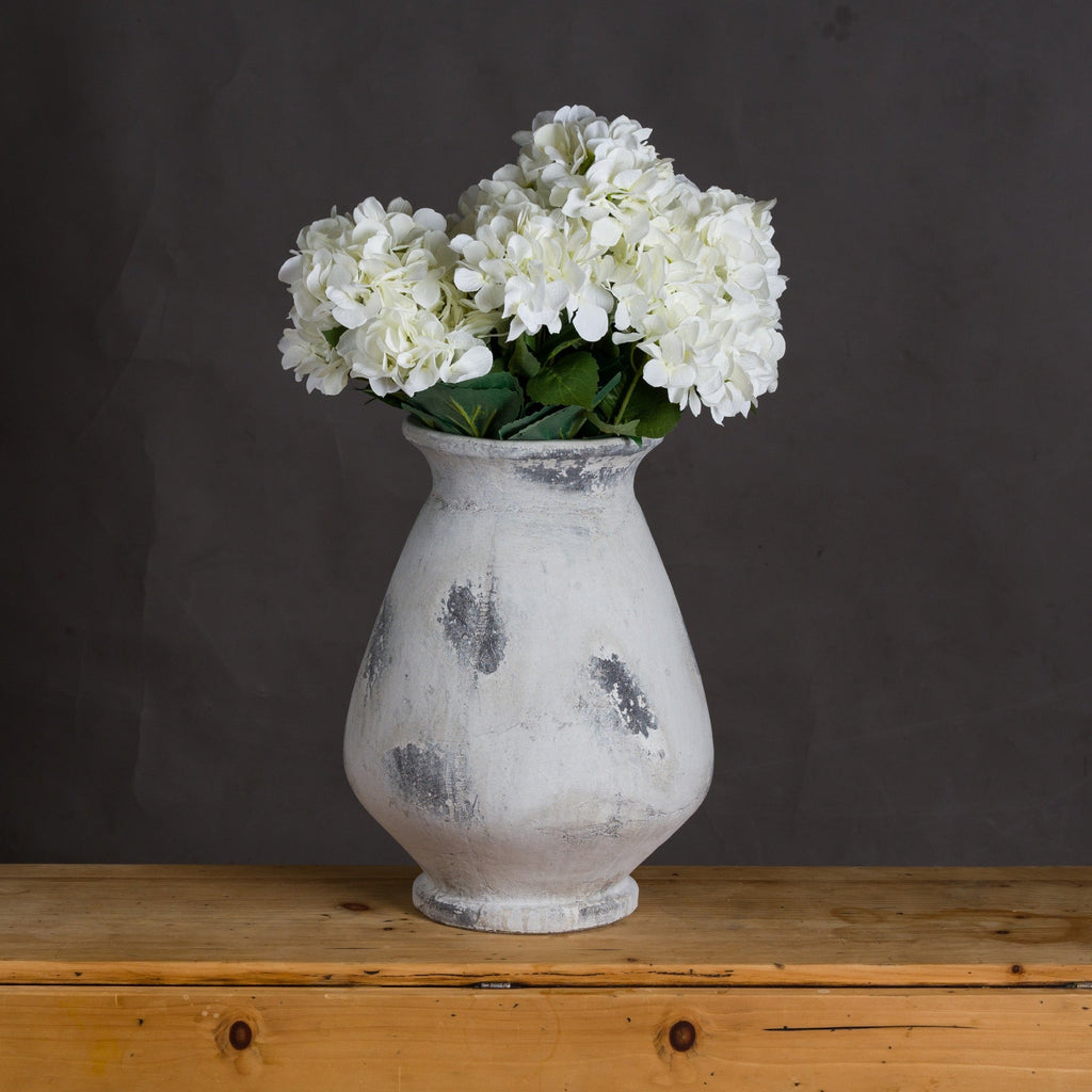Naxos Large Antique White Vase - Antique White Decorative Vase