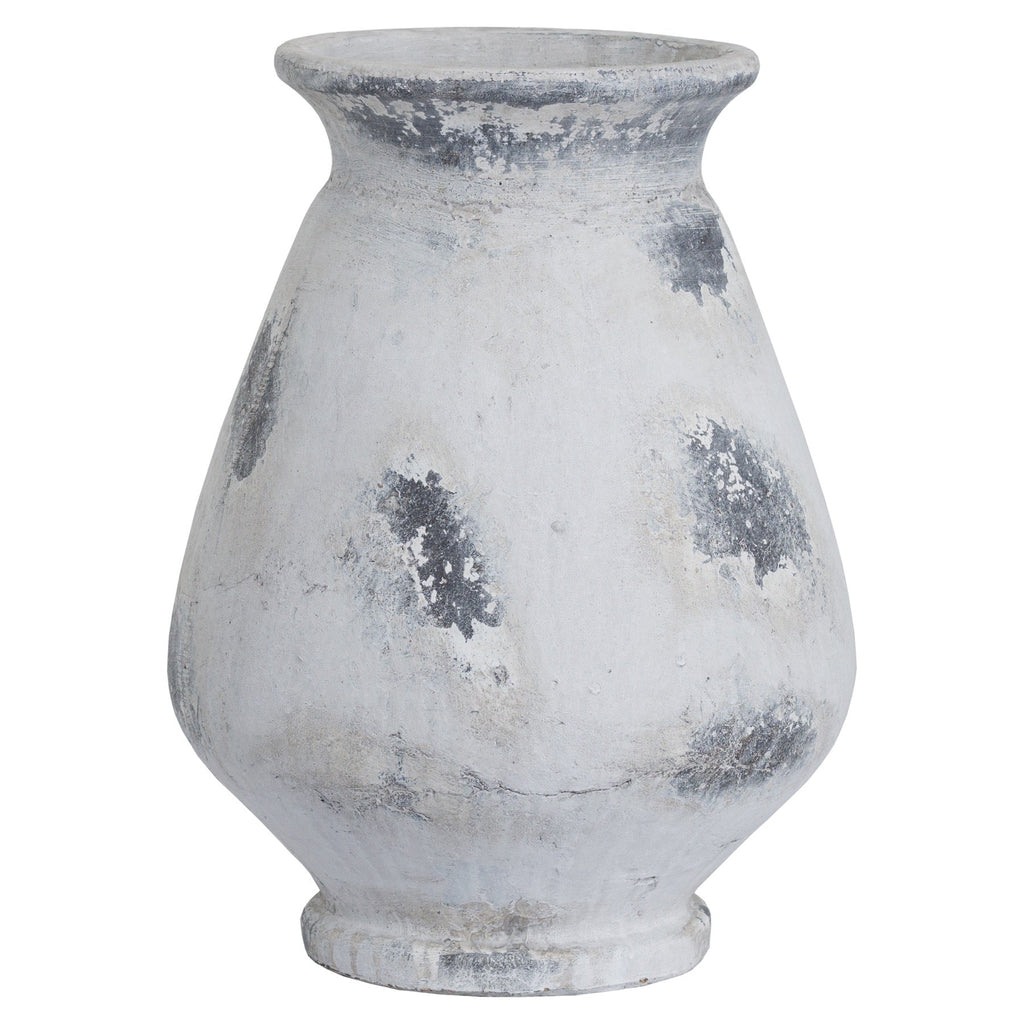 Naxos Large Antique White Vase - Antique White Decorative Vase
