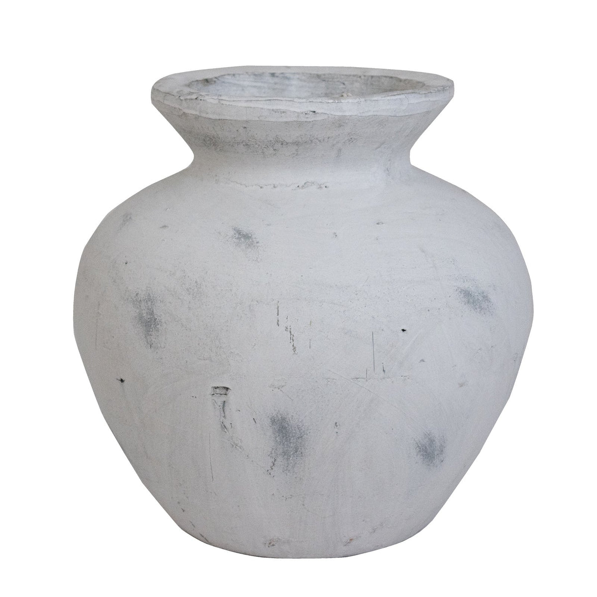 Darcy Antique White Vase - Antique White Ceramic Decorative Vase-0