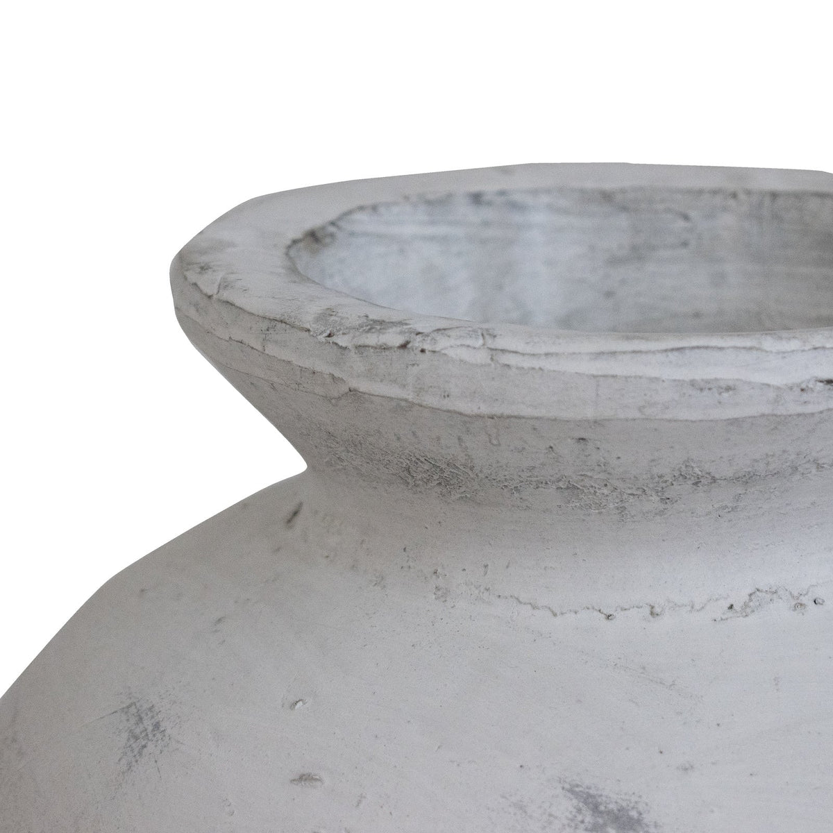 Darcy Antique White Vase - Antique White Ceramic Decorative Vase-3