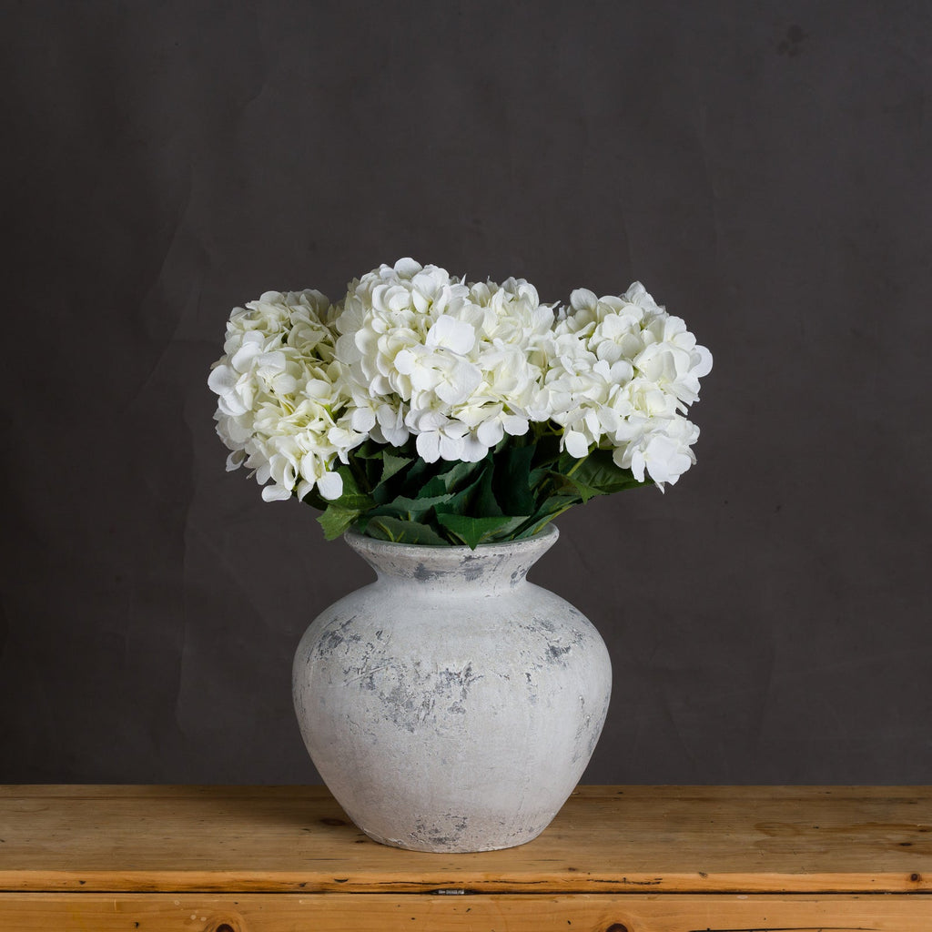 Darcy Antique White Vase - Antique White Ceramic Decorative Vase-1