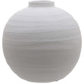 Tiber Matt White Ceramic Vase - Antique White Ceramic Decorative Vase