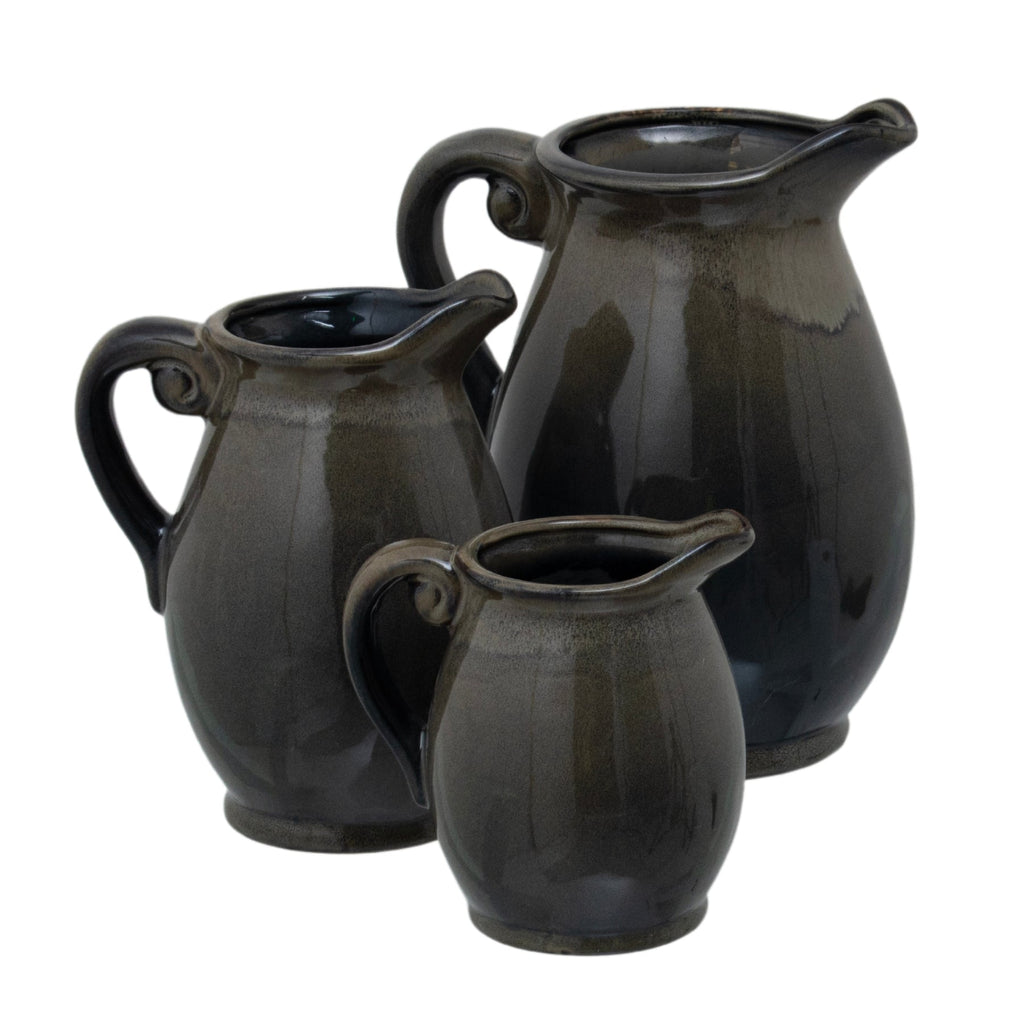 Olive Olpe Vase - White Ceramic Decorative Vase