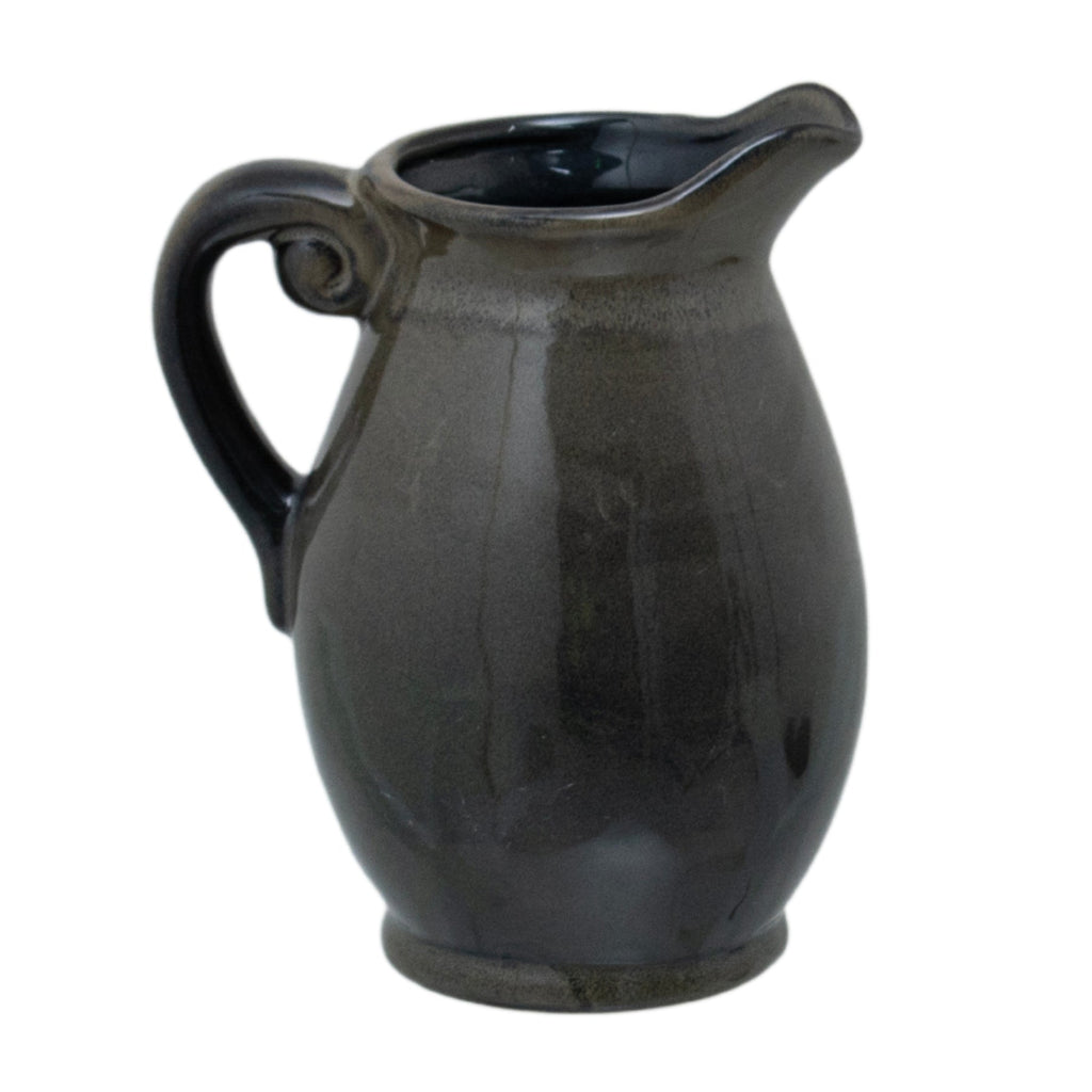 Olive Olpe Vase - White Ceramic Decorative Vase