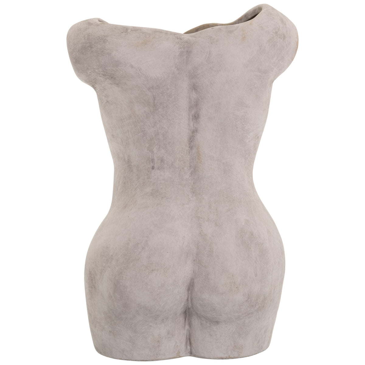 Female Figure Vase - Antique White Stoneware Decorative Vase-2