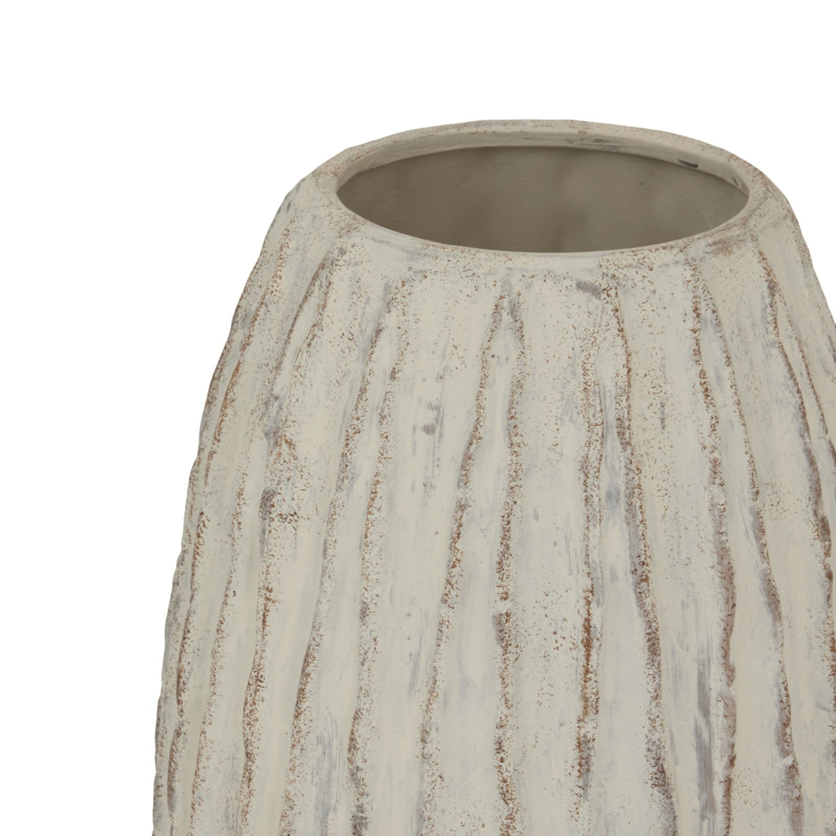 Lorenzo Large Fin Vase - Stone Ceramic Decorative Vase-2