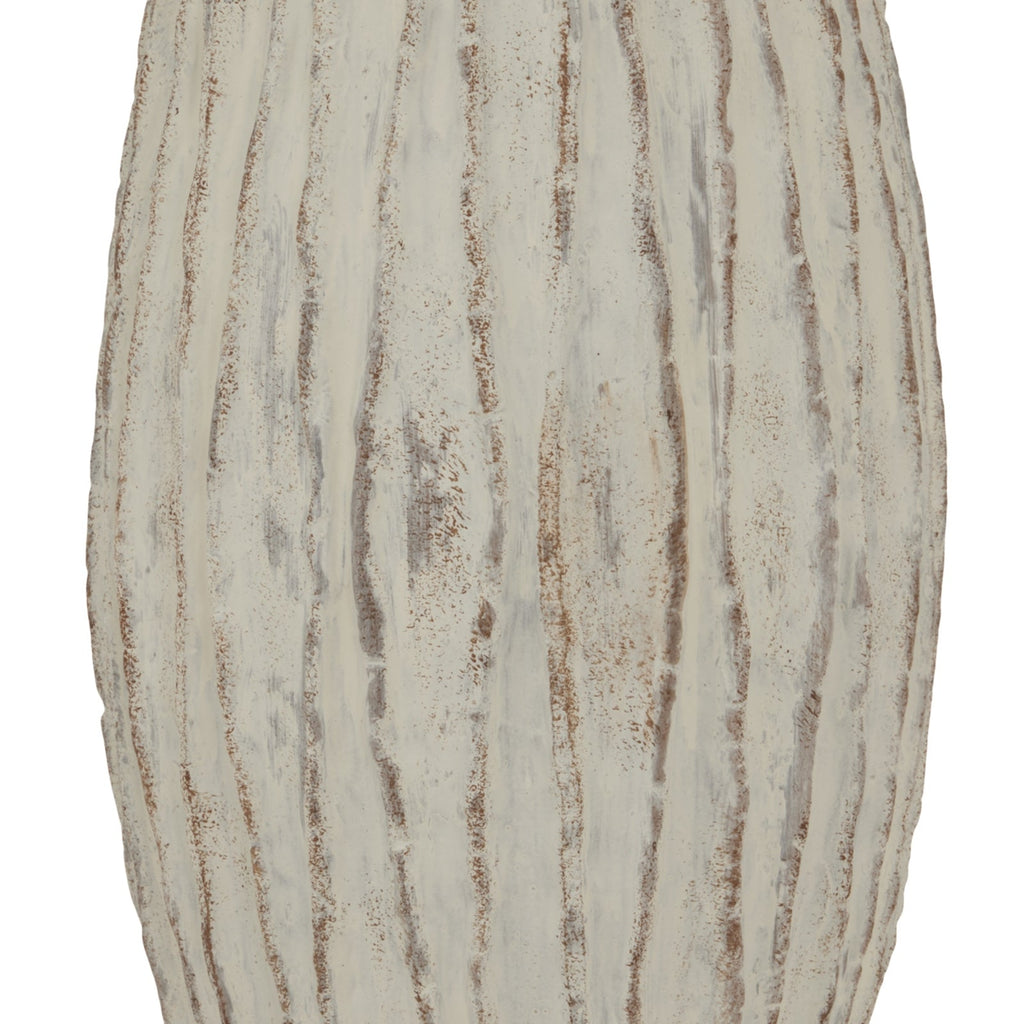 Lorenzo Large Fin Vase - Stone Ceramic Decorative Vase-3