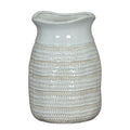Tava Medium Hewn Vase - Grey Ceramic Decorative Vase