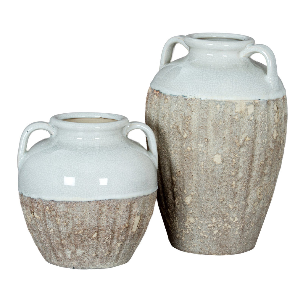 Thorne Large Amphora Vase - Caramel Ceramic Decorative Vase