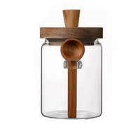The Roman Acacia Wood Glass Storage Jar