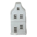 White Ceramic House Ornament with LED