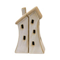Stone Glazed Ceramic Twin House Ornament
