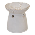 Natural Ceramic Oil Burner with Flower Design