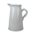 White Jug With Decorative Rim
