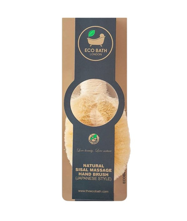 Eco Bath London Natural Sisal Massage Hand Brush Japanese Style-0