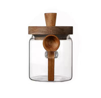 The Roman Acacia Wood Glass Storage Jar