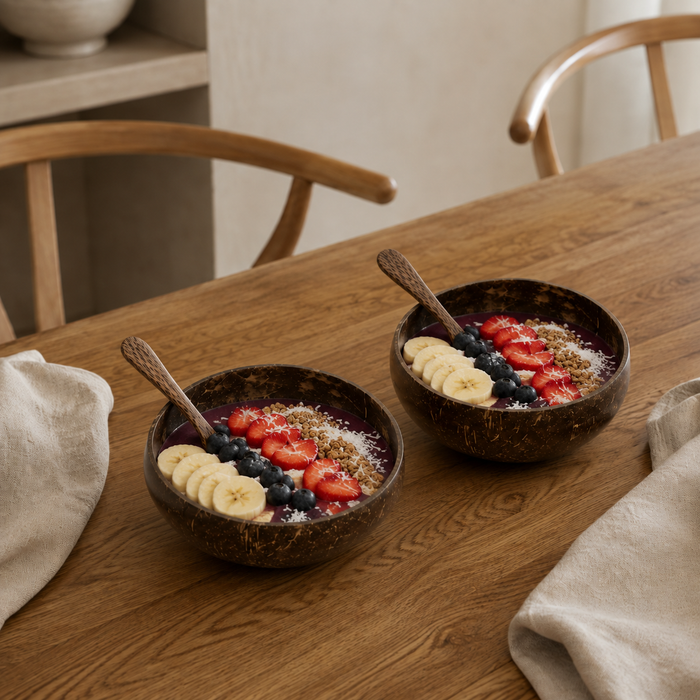 The Sienna Coconut Bowl Set – Set of Two