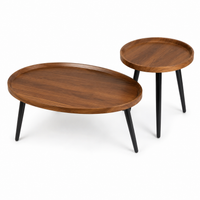 The Alderney Walnut-Effect Nesting Coffee Table Set