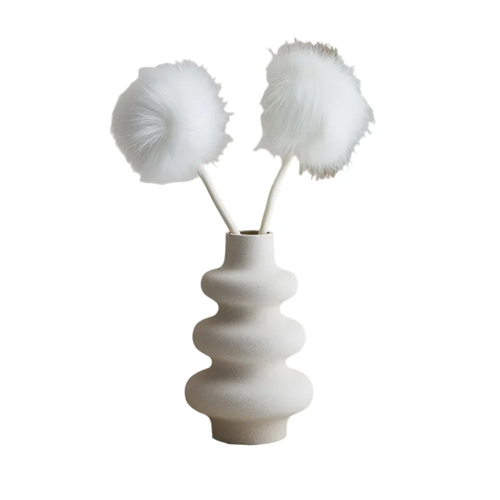 Nordic Style White Ceramic Vase Modern Home Decor