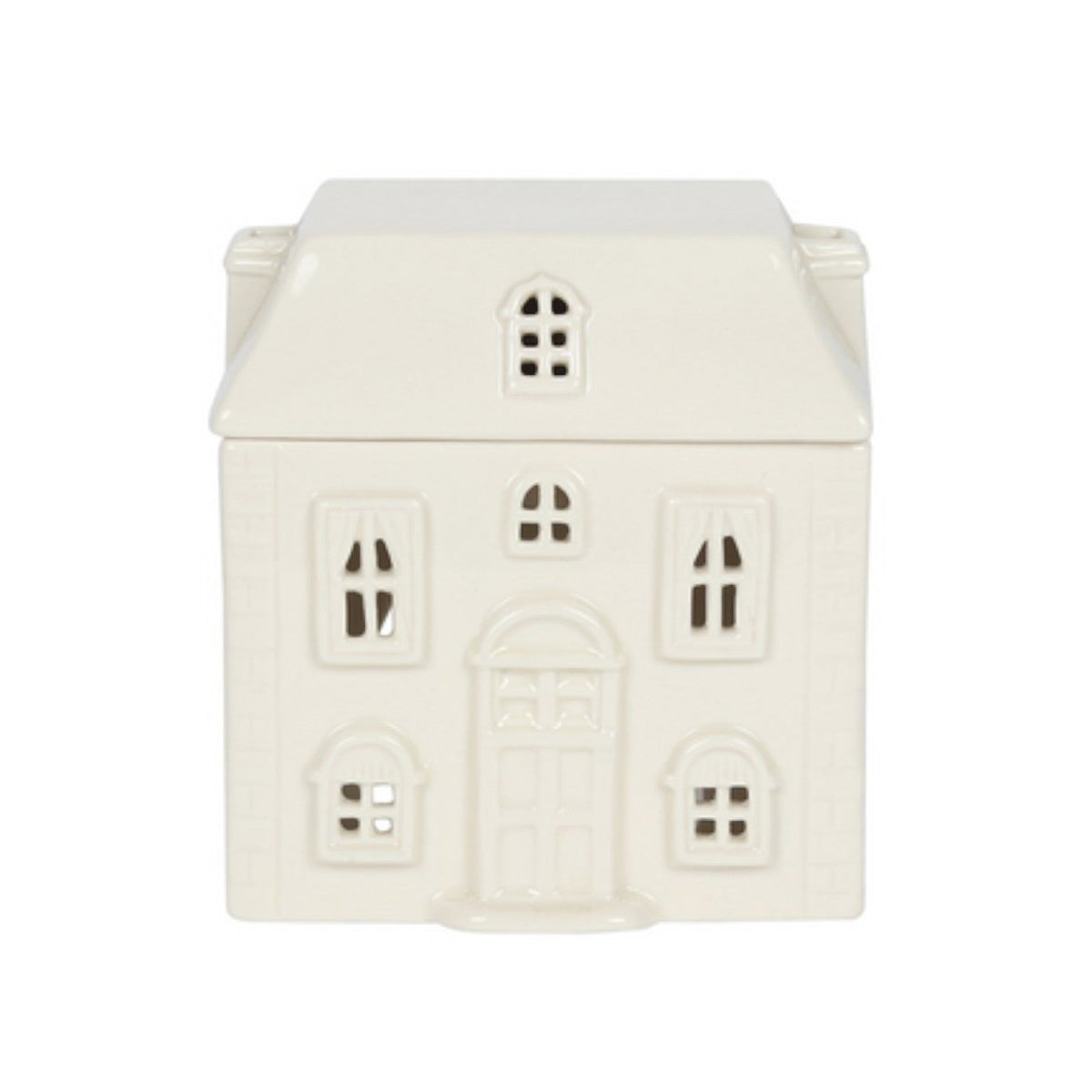 White Ceramic House Oil Burner