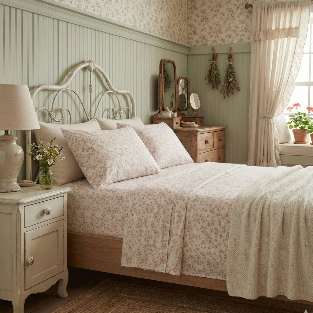 Coquette Floral Cotton Bedding Sheet Set