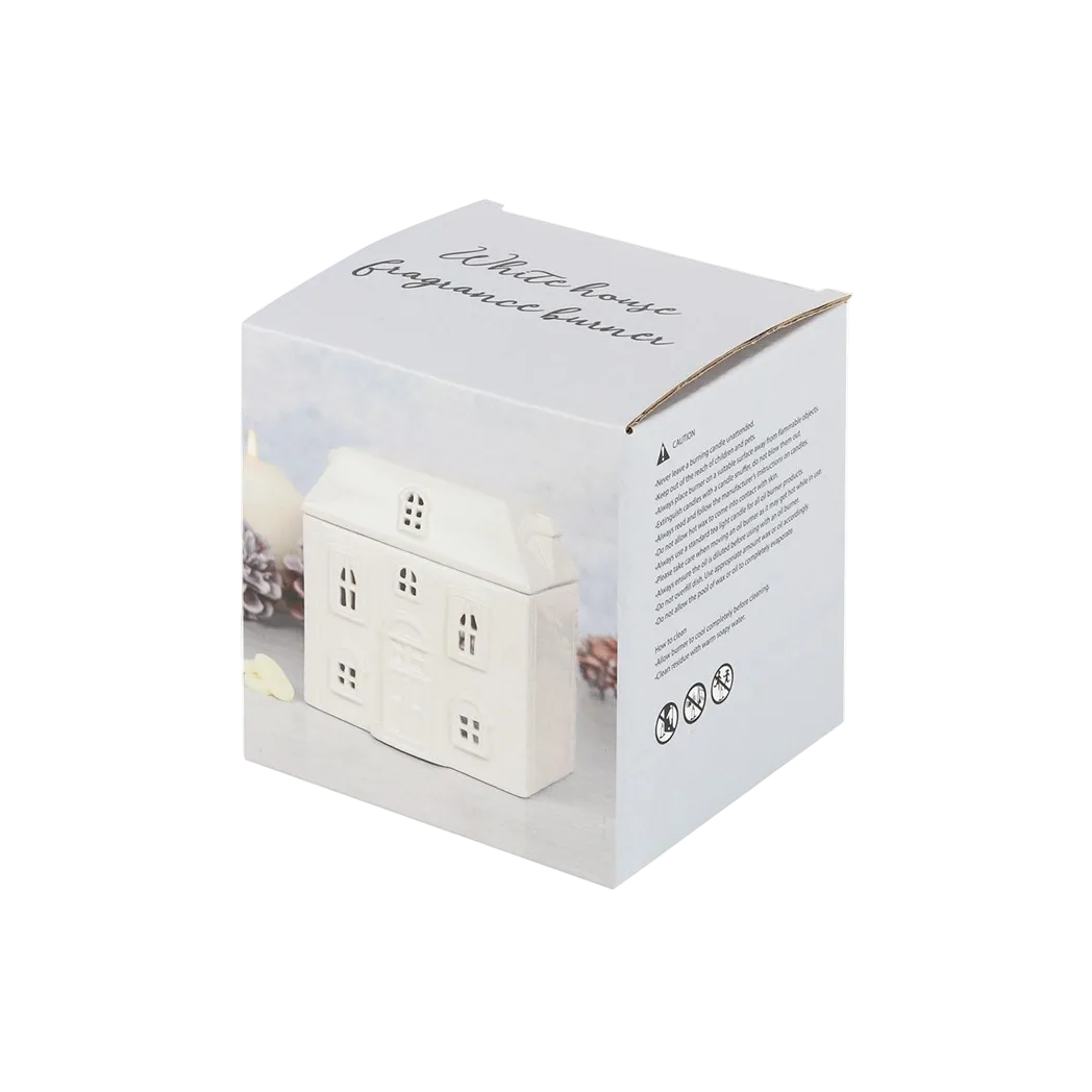 White Ceramic House Oil Burner