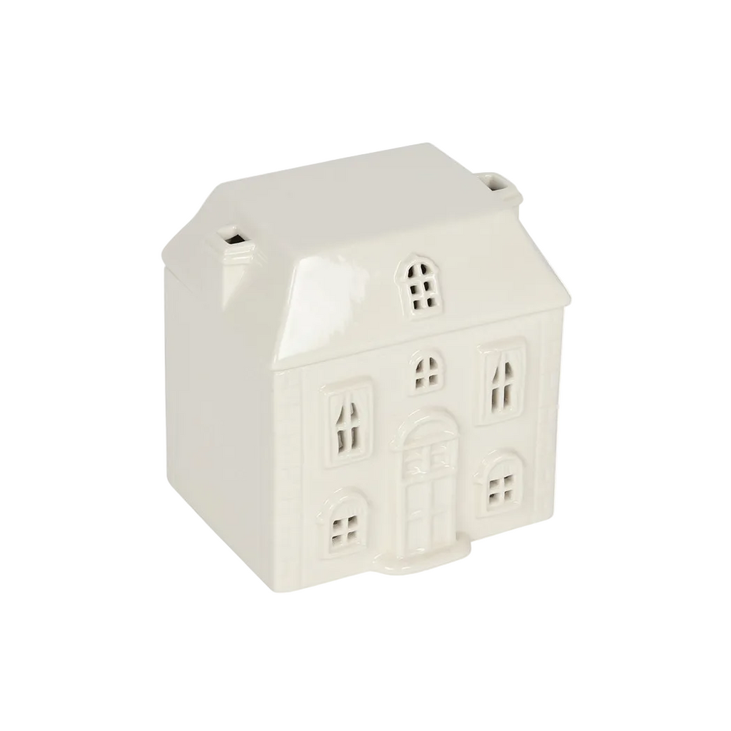 White Ceramic House Oil Burner
