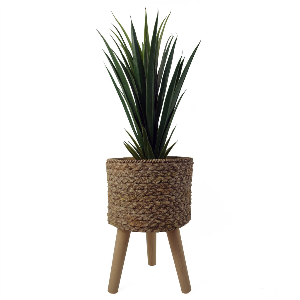 Woven Effect Composite Planter-0