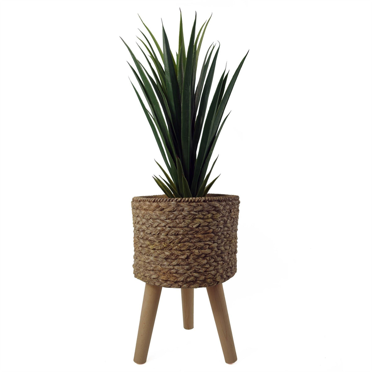 Woven Effect Composite Planter-0