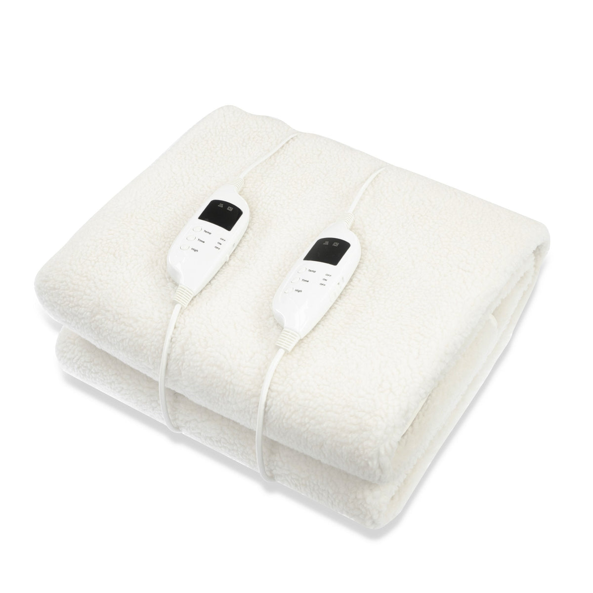 NNEDPE Heated Electric Blanket Fitted Fleece Underlay Throw Double