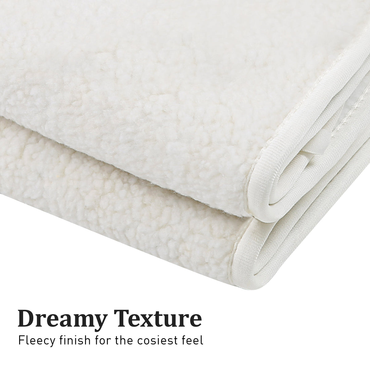 NNEDPE Heated Electric Blanket Fitted Fleece Underlay Throw Double