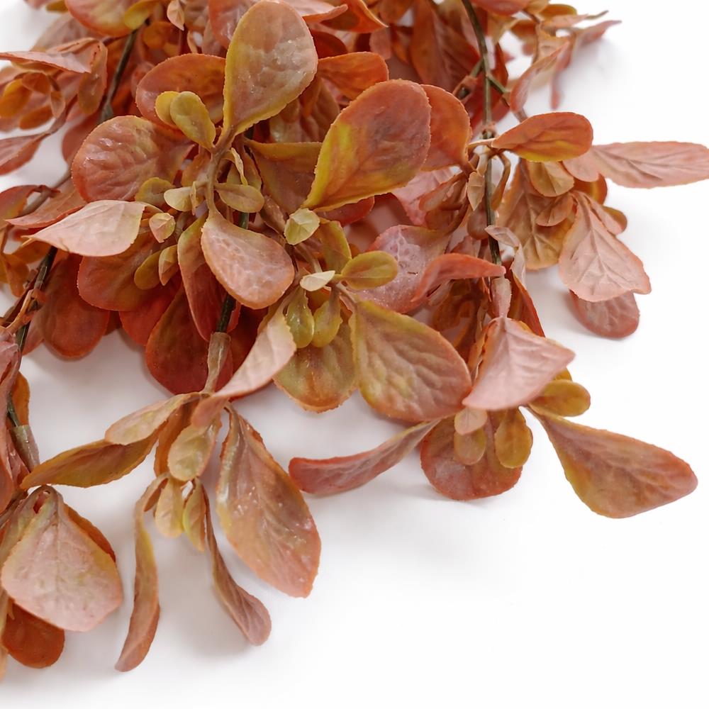 70cm Artificial Trailing Leaf Spray Stem - Dusty Orange-3