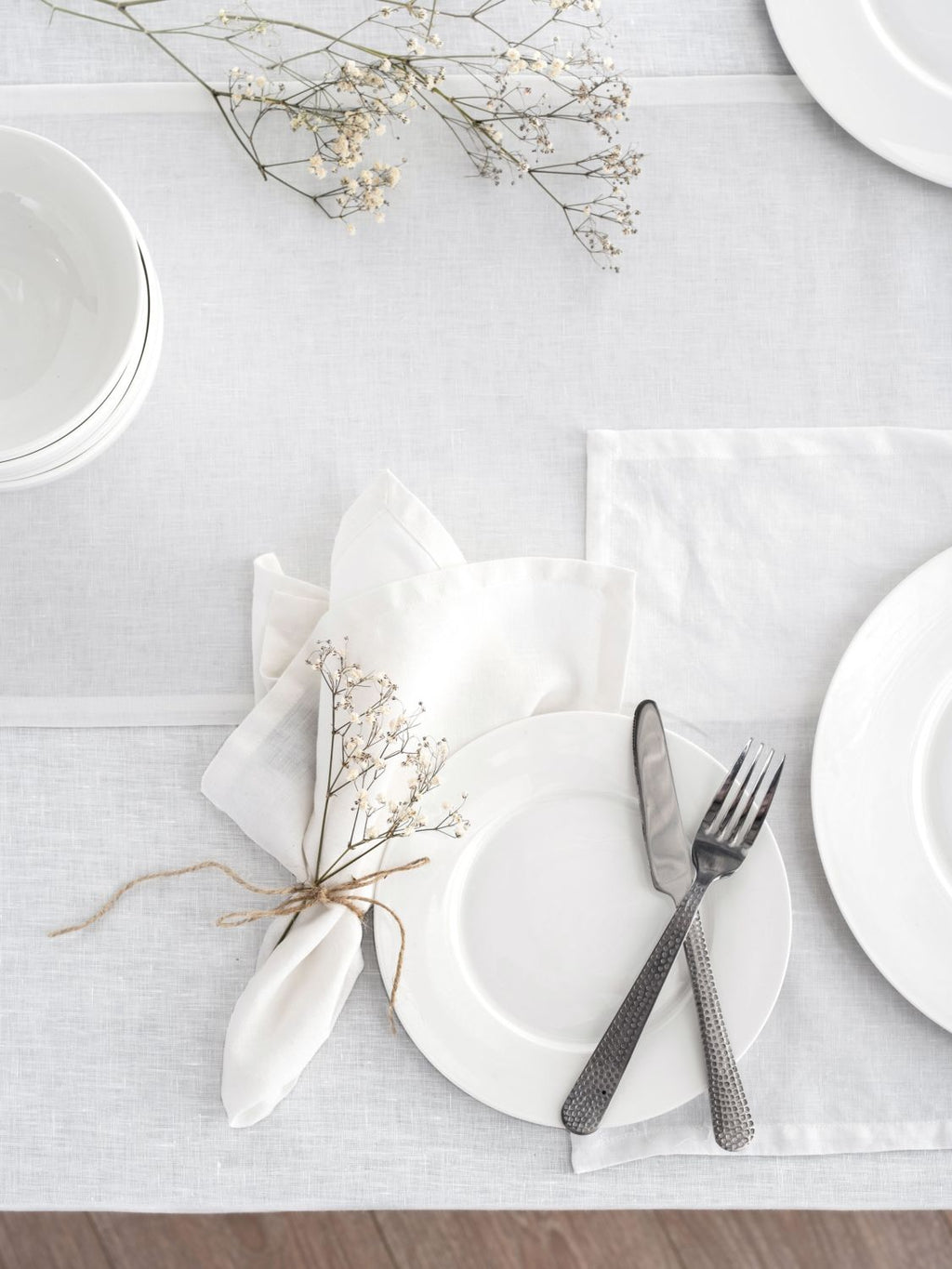 Off White Linen Table Placemat Set-0